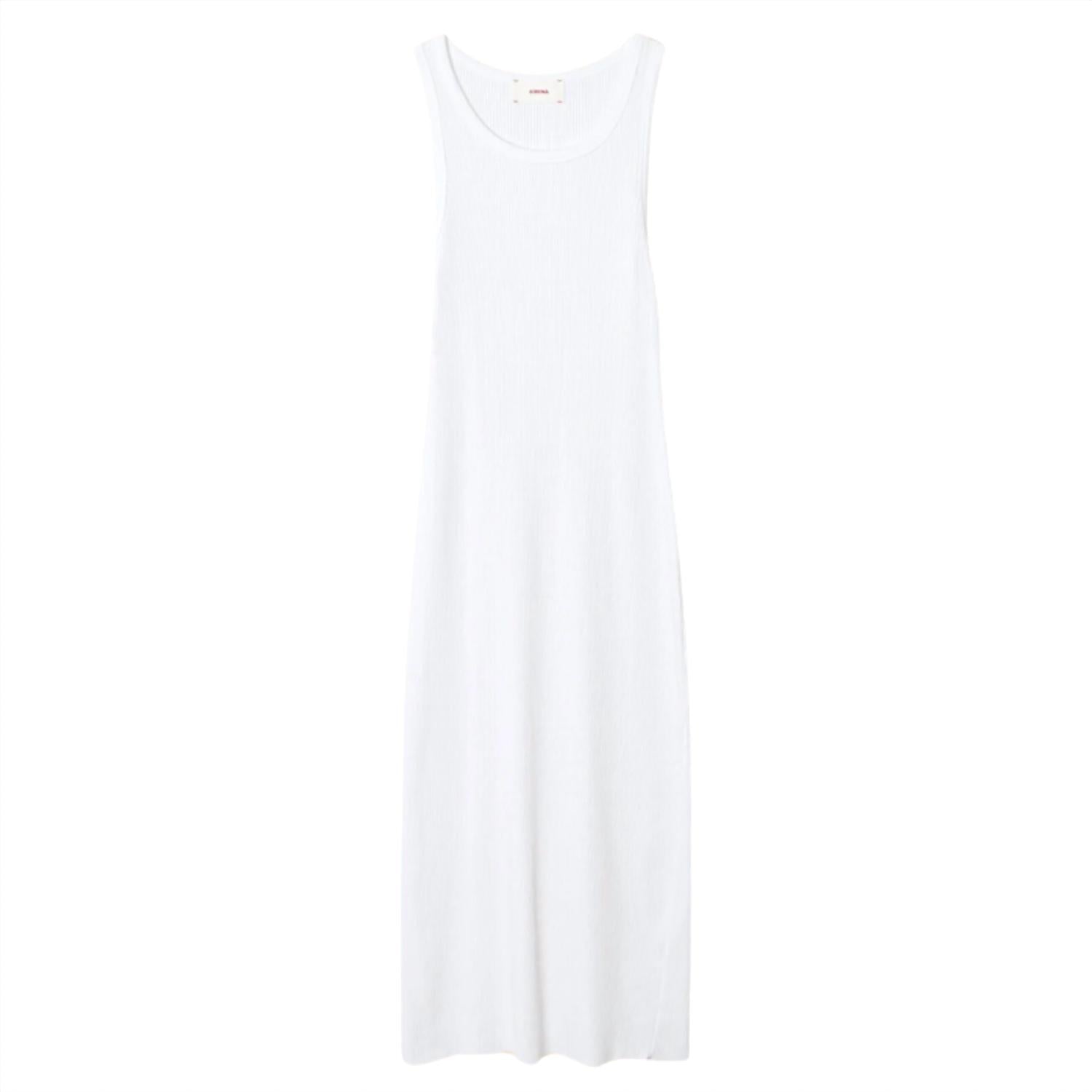 XIRENA Women's Ashleigh Rib Dress in white - women's dress - alternate view