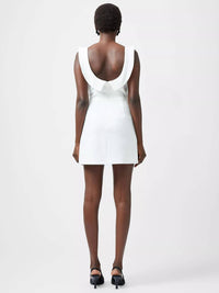 FRENCH CONNECTION Whisper Collar Mini Dress in white - women's dress - view 4
