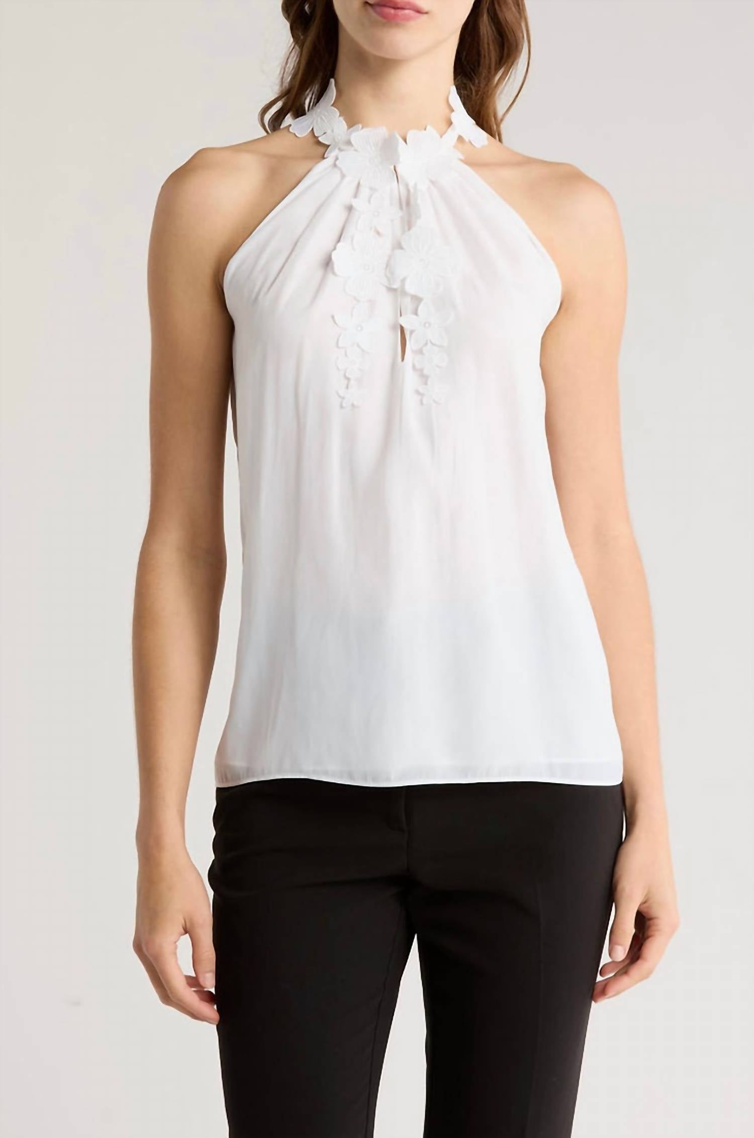 Ramy Brook - Floral Appliqué Sleeveless Top