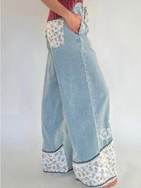 Pol - Patchwork Wide Leg Jeans