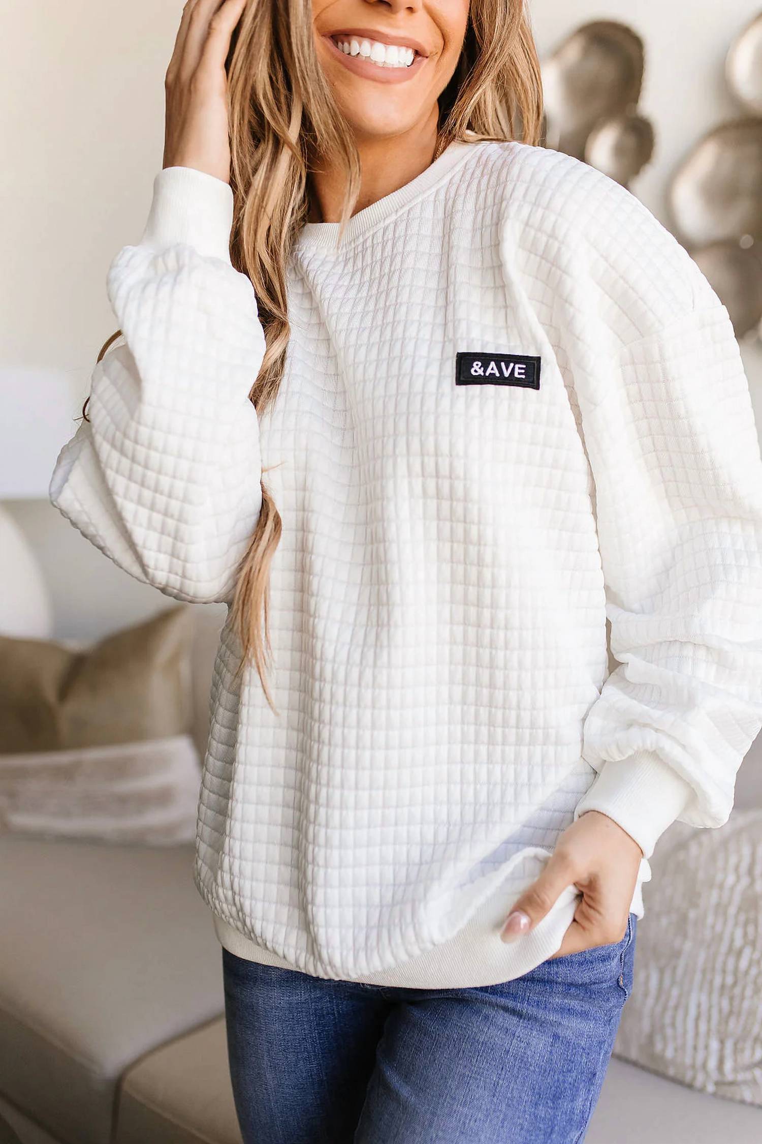 Ampersand Ave - Quilted Pullover Sweater