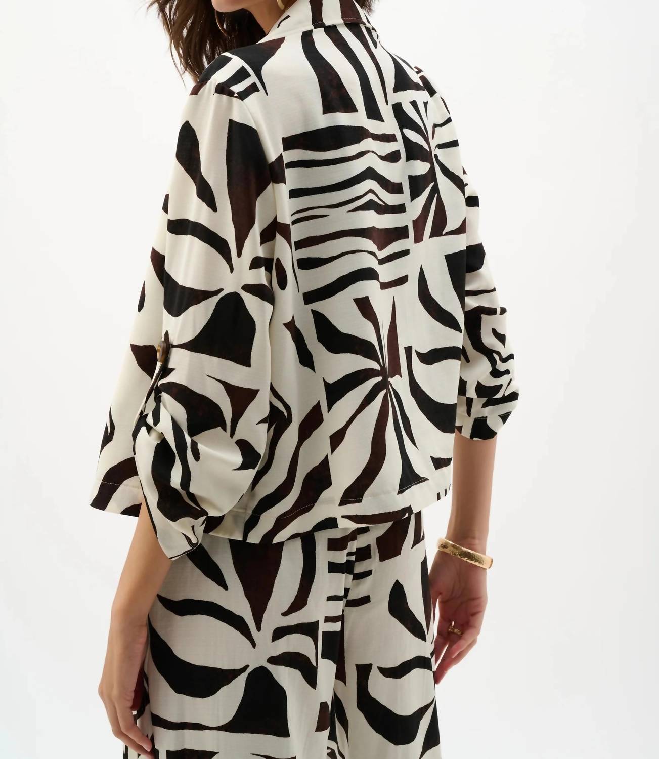 Joseph Ribkoff - Tropical Open Front Boxy Blazer