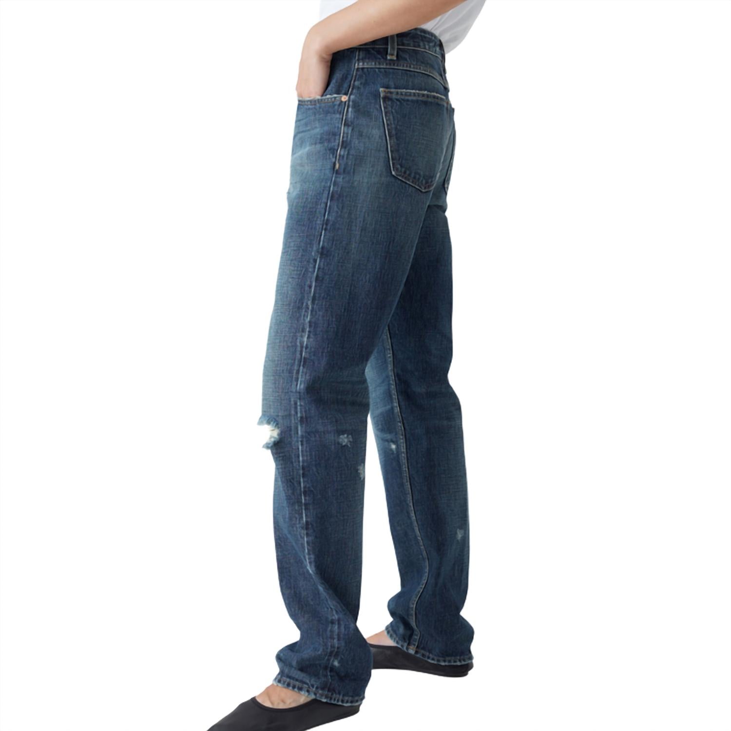CLOSED Women's Briston Japanese Selvedge Denim Jean in dark blue - women's jeans - alternate view