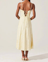Astr - Kaiya Jacquard Satin Midi Dress