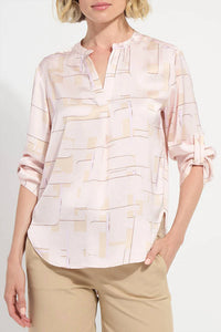 Lysse - Ashanti Roll Tab Printed Shirt