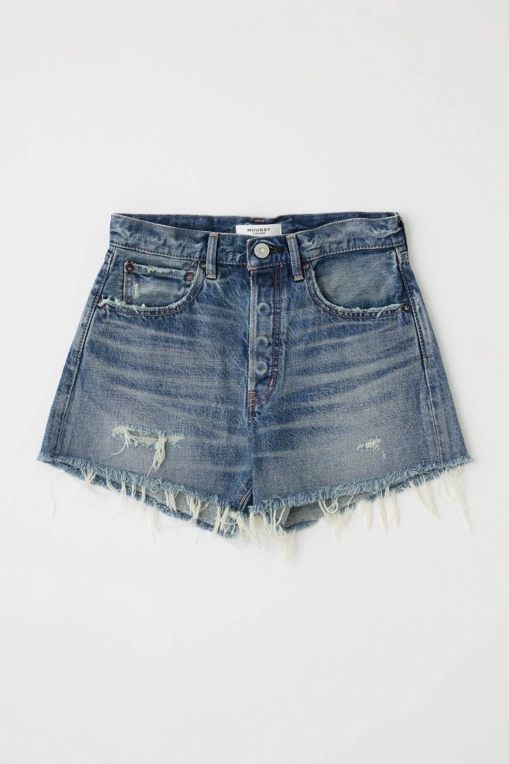 Moussy - Denim Mid High Rise Shorts