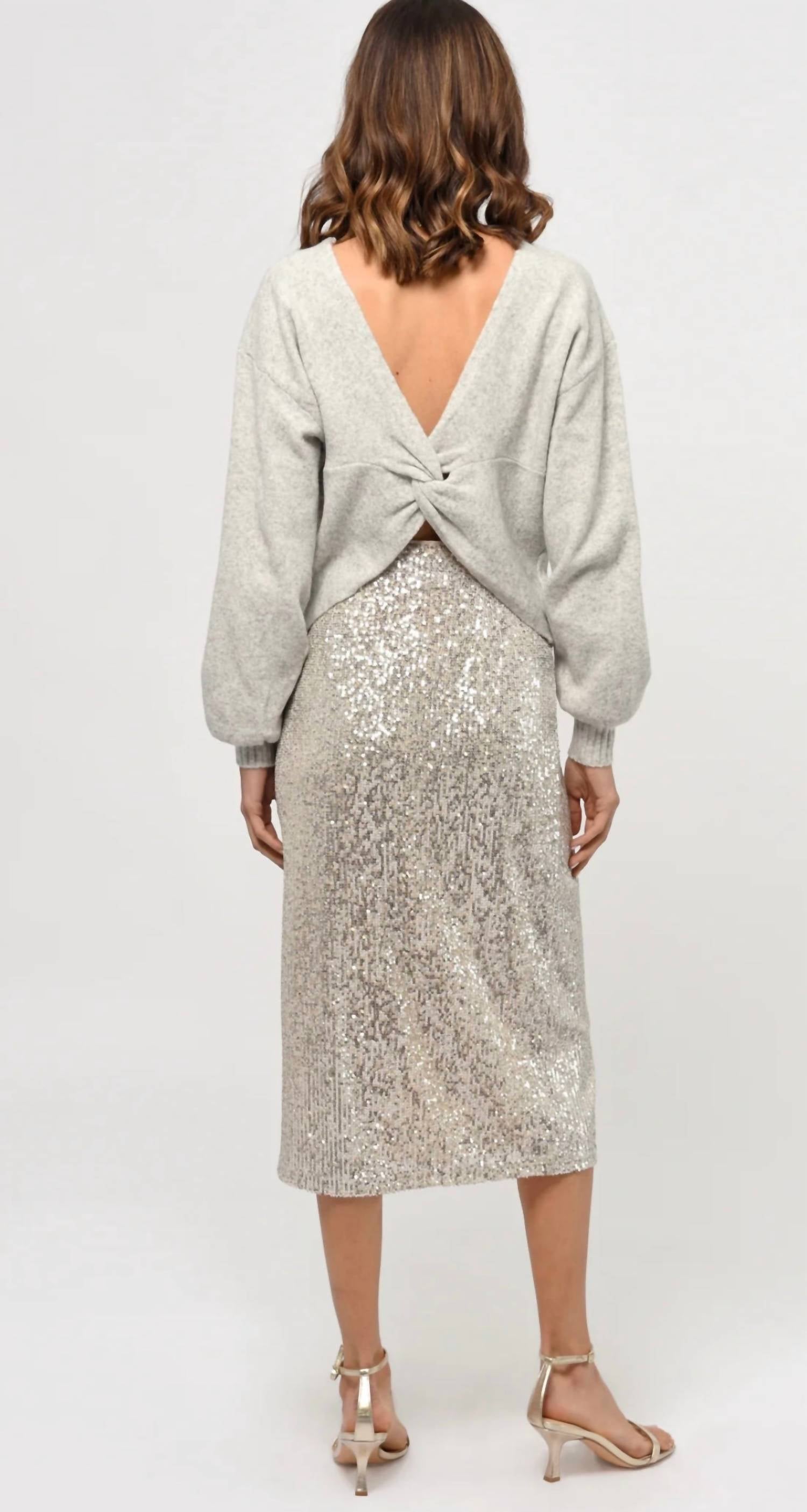 Greylin - Karla Sequins Midi Skirt