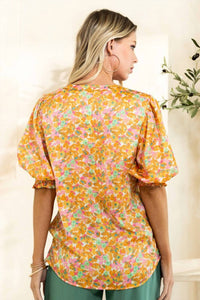 Oddi - Satin V-neck Front Pleats & Smocked Hem