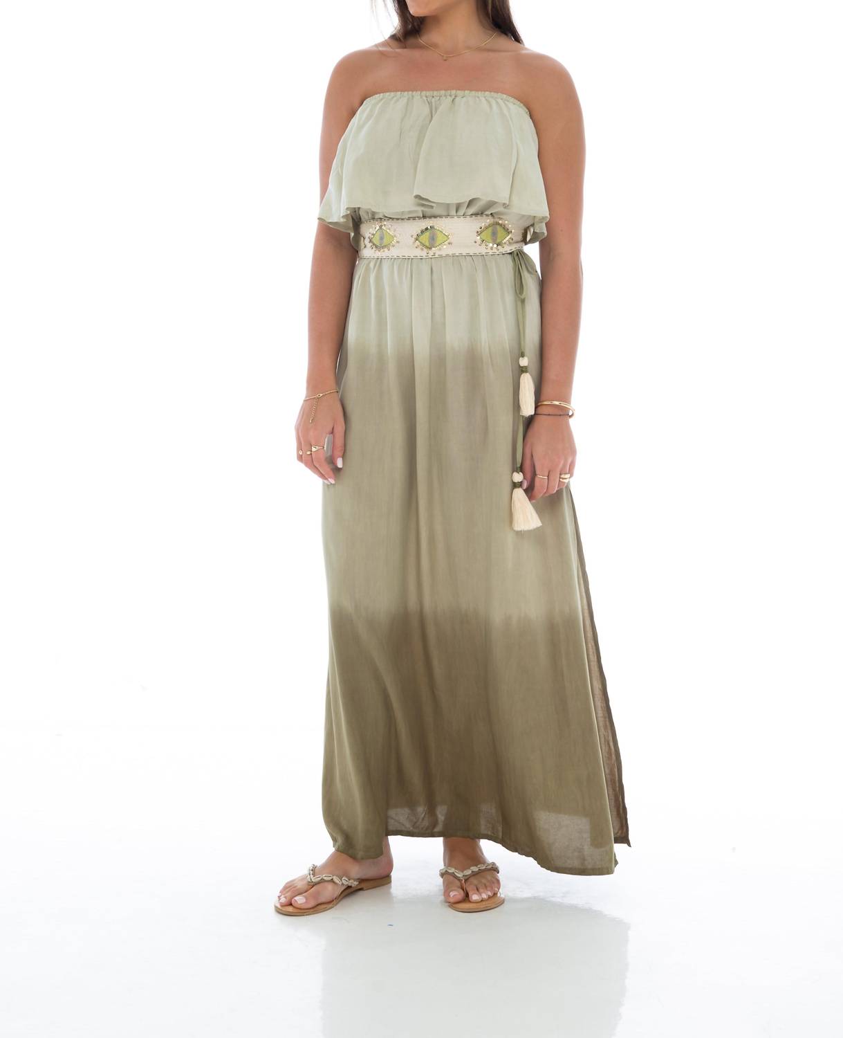 Skemo - Frill Tube Maxi Dress – Snagged & Bagged