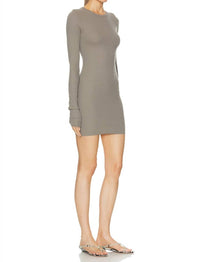 Eterne - Long Sleeve Crewneck Mini Dress