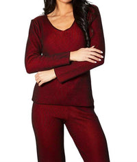 Two Tone Ribbed V-Neck Top