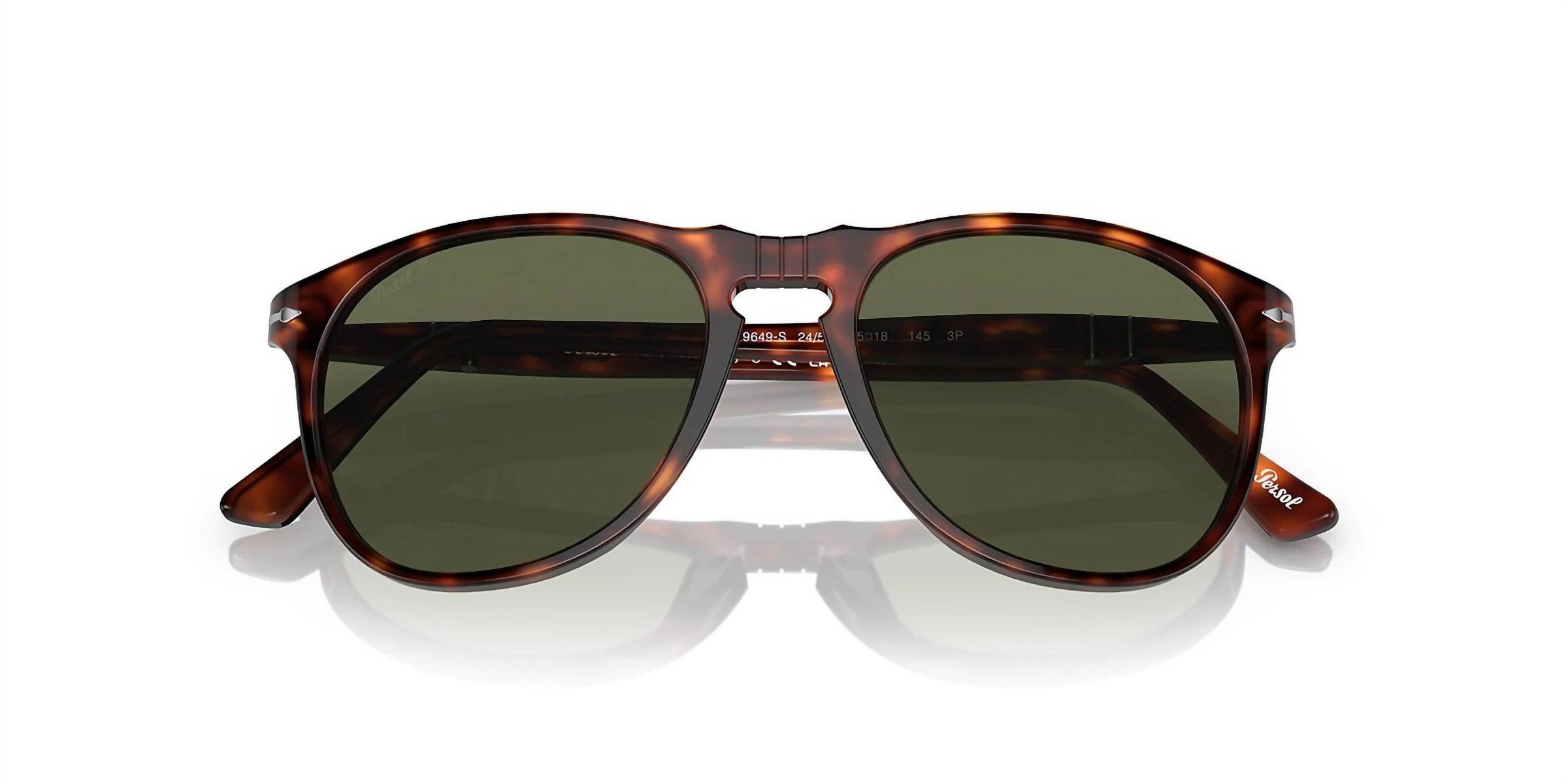 Persol - 9649s | 9649s 24 - 58 | 55 | Havana | Green | Polarized