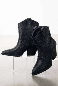 Corkys Footwear - Women's Rhinestone Block Ankle Bootie