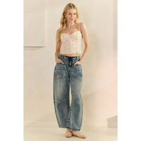 Veveret - Flower Lace Corset Cami Top