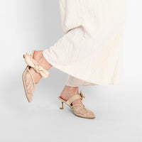 All Black - Women's Side Bow Mule