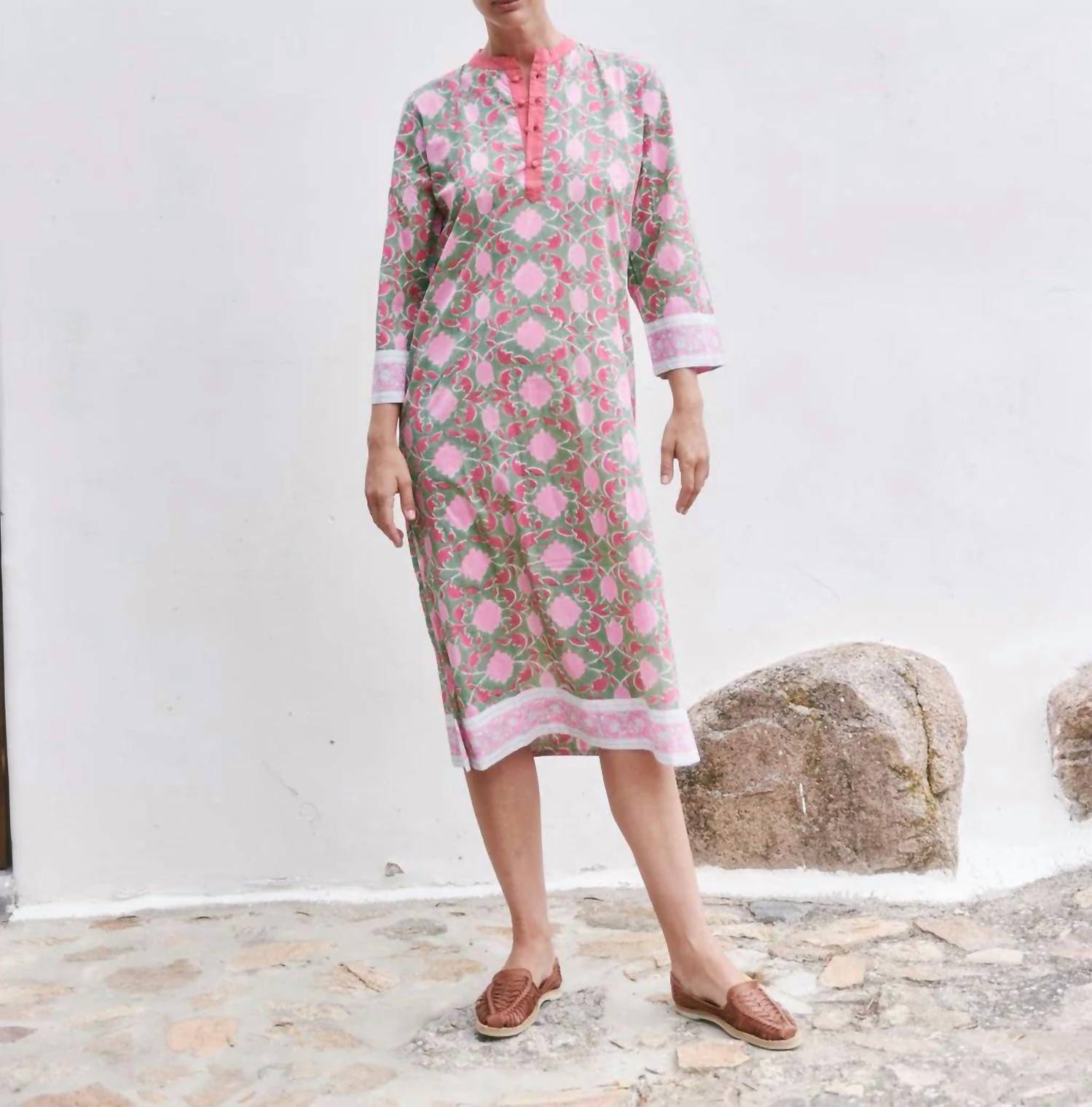 Sz Blockprints - Isle Frock In Lisbon Print