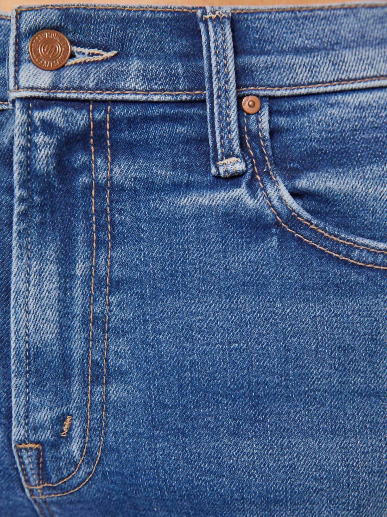 Mother - MID RISE RAMBLER ZIP ANKLE FRAY JEANS