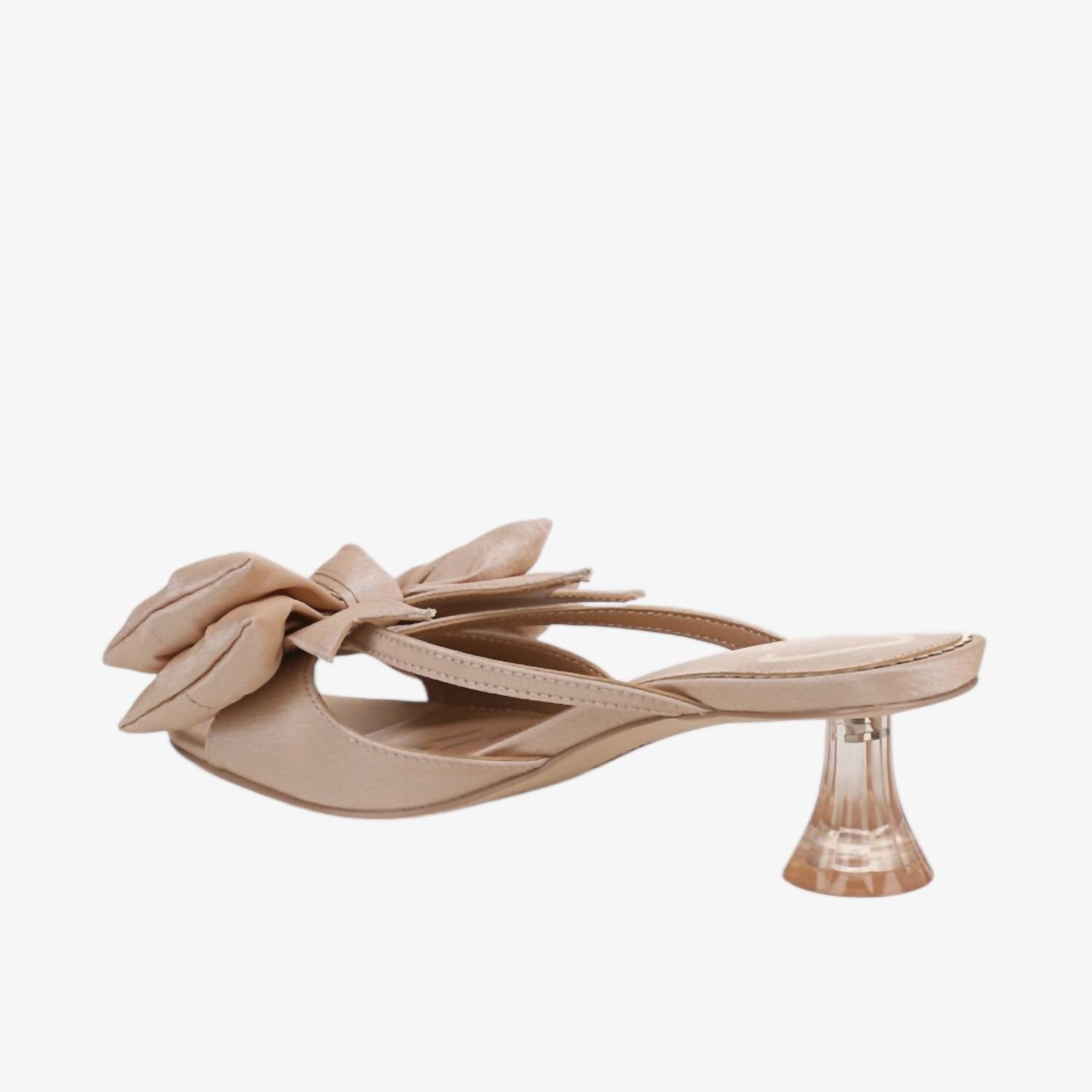 Circus.NY Women's Natalina Kitten Heel Slide Sandal in champagne - women's sandal - detail view