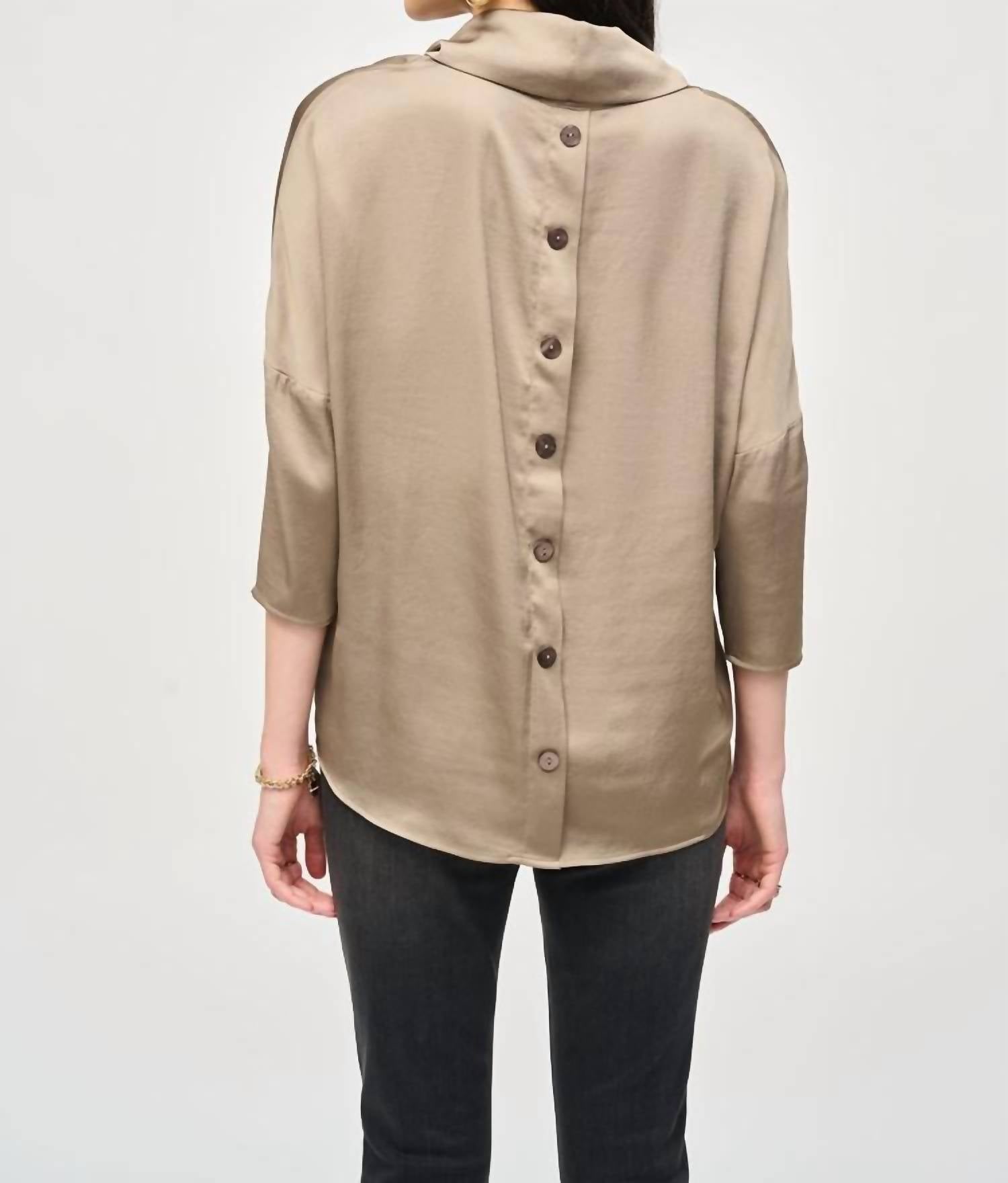 Joseph Ribkoff - Cowl Neck Satin Top