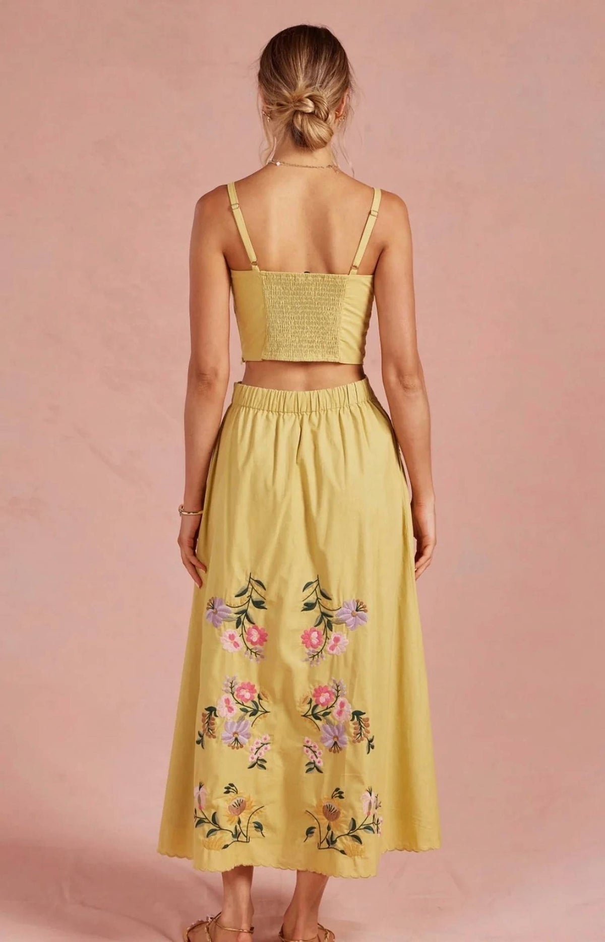 Strut & Bolt - Embroidered Floral Lace Detail Top