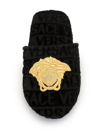Versace - Unisex Embroidered Medusa Terricloth Slippers