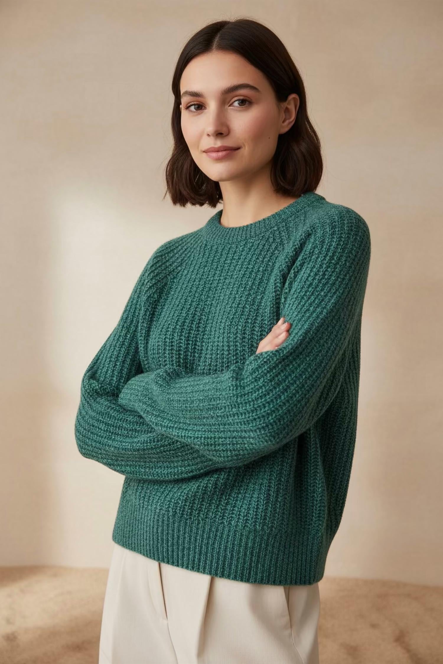 White + Warren - Cashmere Marled Crewneck Sweater