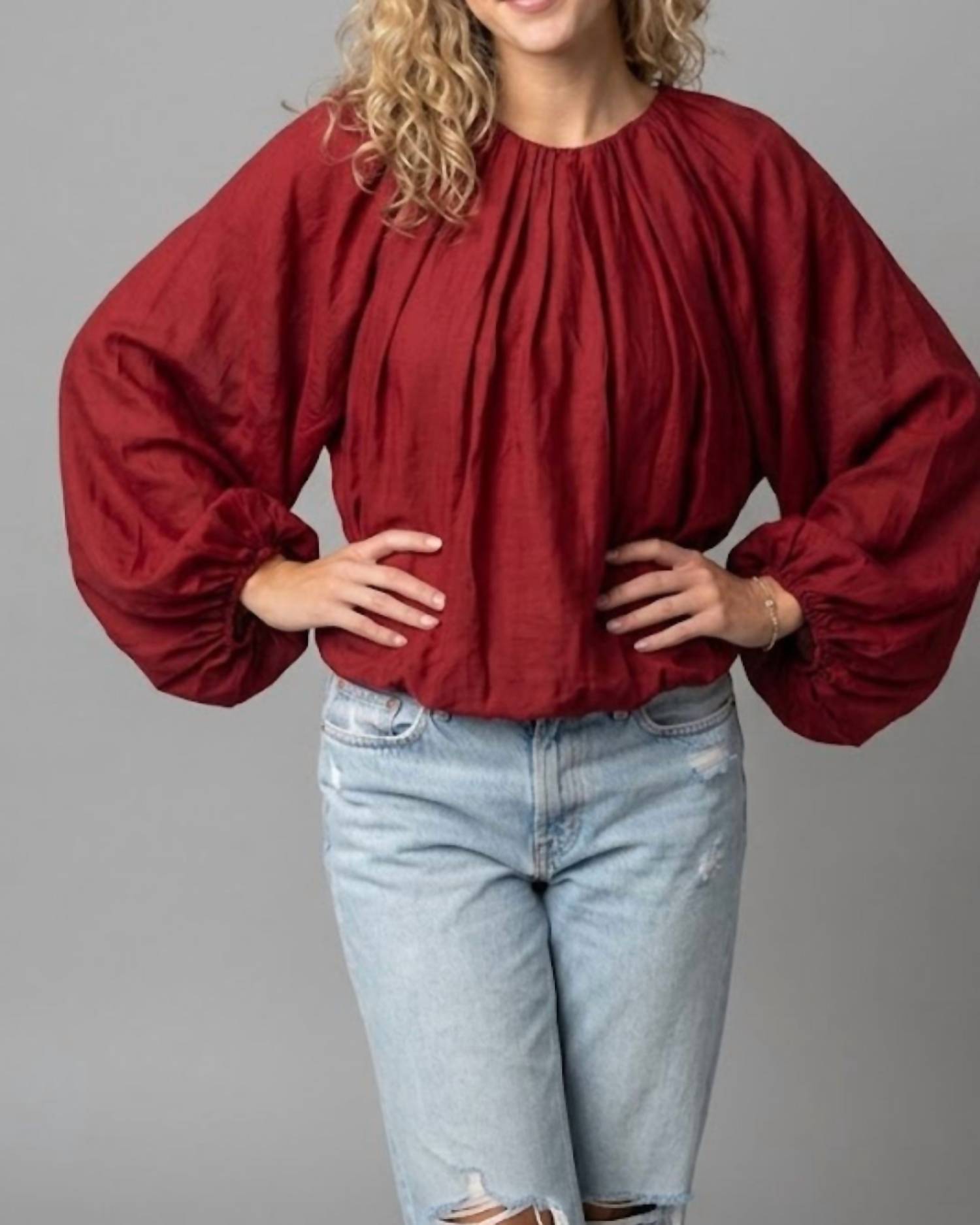Jade - Flowy Balloon Top