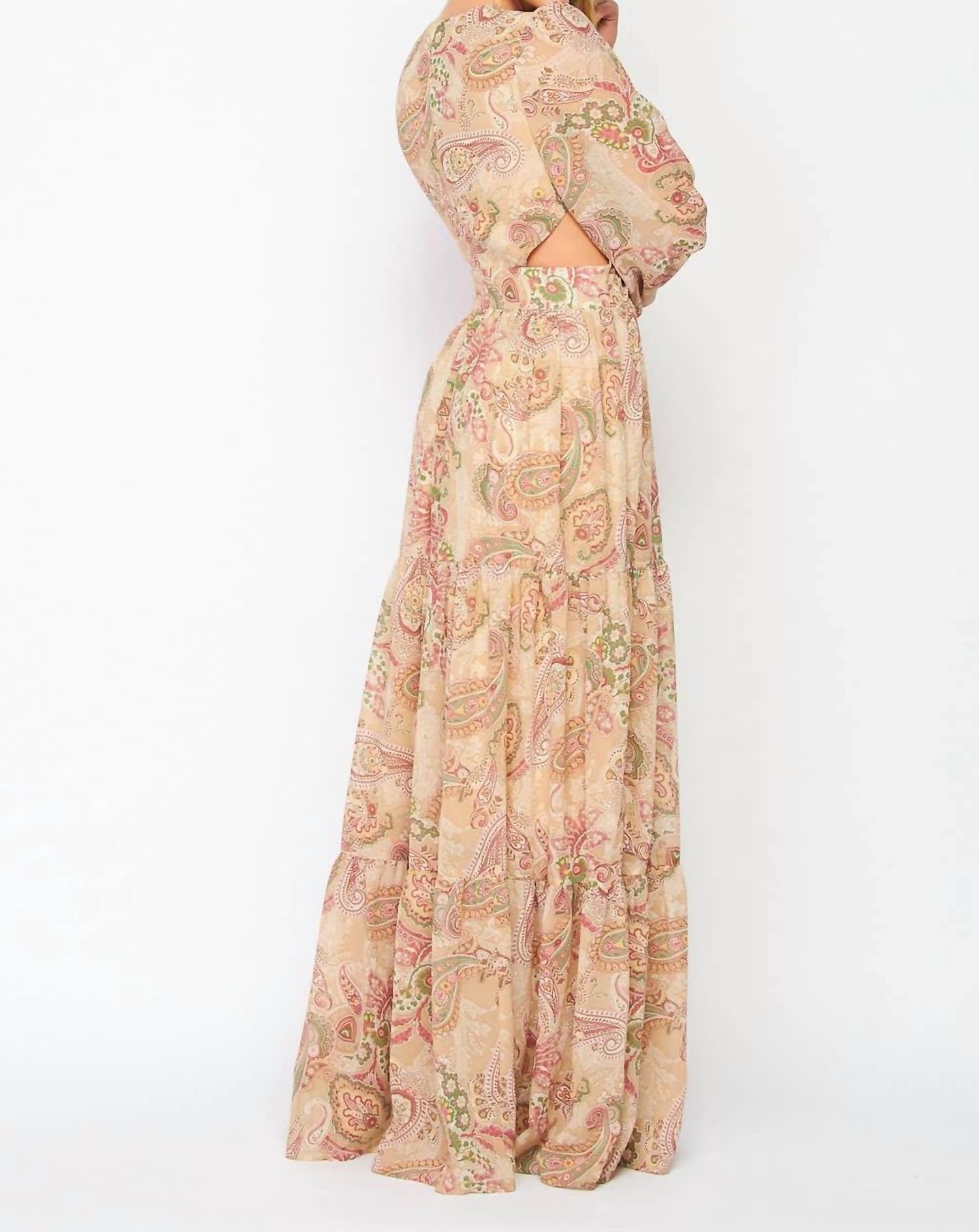 Big Hit Fashion - Earth Angel Paisley Maxi Dress