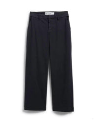 Frank & Eileen Westport Wide Leg Chino Pant in black - women's pants - detail view