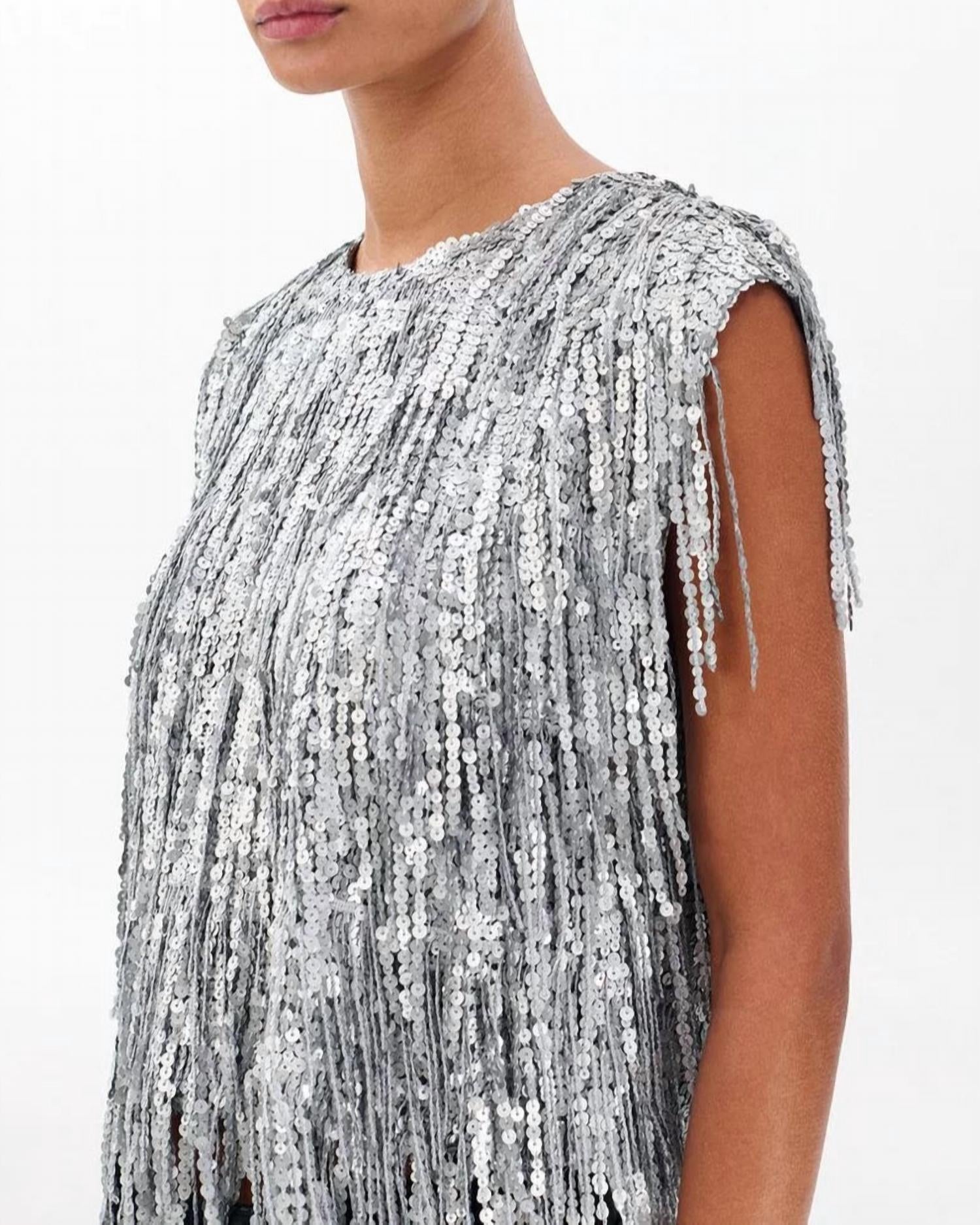 Rag & Bone - Billie Sequined Tassel Top