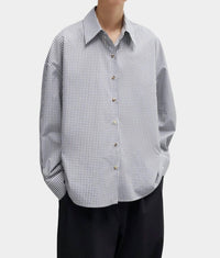 Cordera Oversized Vichy Shirt in grey - women's shirt