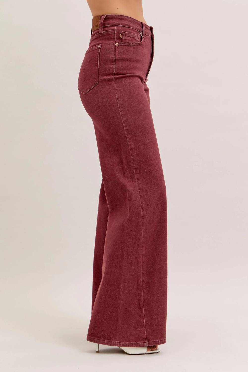 Judy Blue - High Waist Retro Wide Leg With Twisted Seams Jeans
