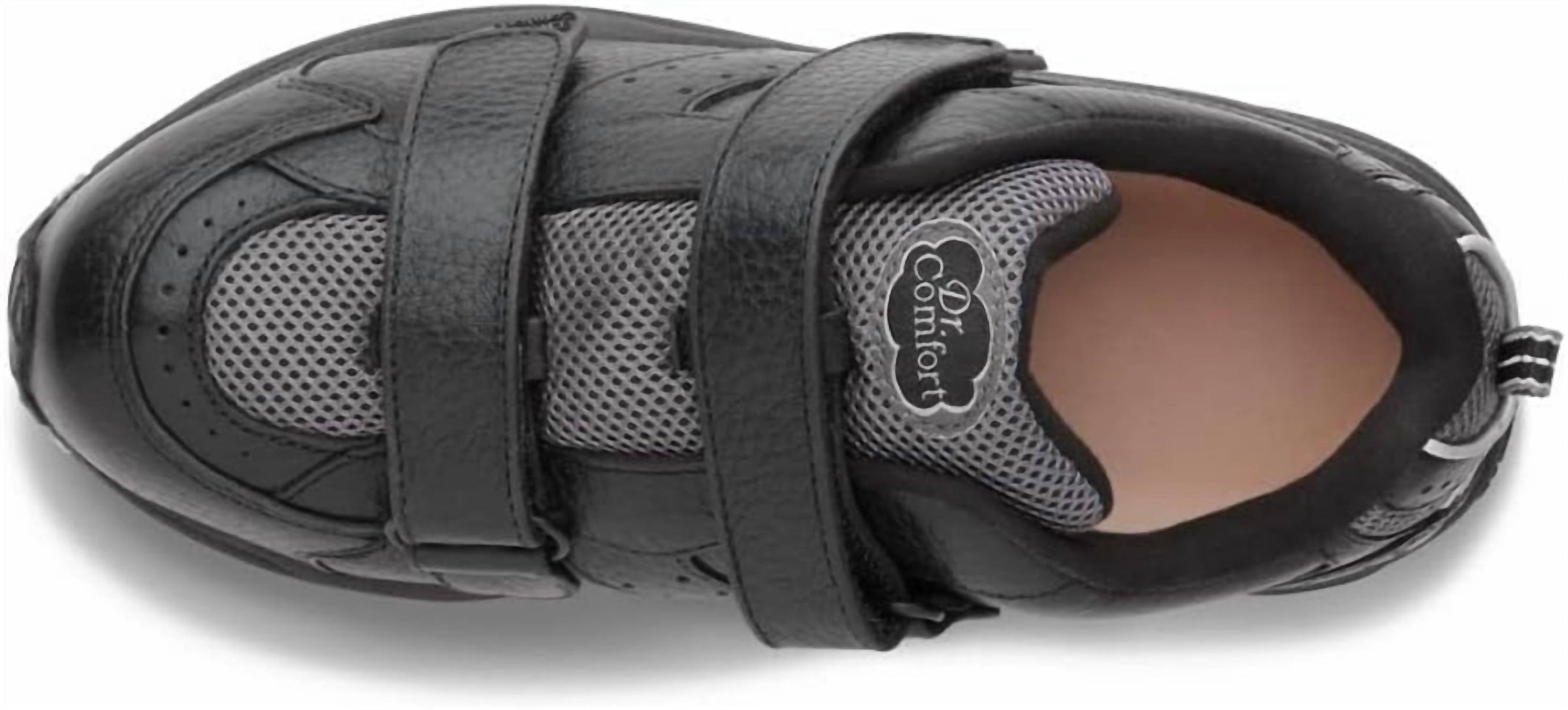Dr. Comfort Shoes Women's Spirit X-depth Double Depth Walking Shoes in black - women's shoe - alternate view