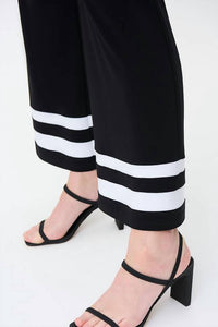 Joseph Ribkoff Tatum Trim Detail Pants in black white - women's pants - alternate view