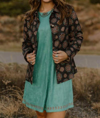 Sterling Kreek Western Bloom Blazer in black - women's jacket - view 4