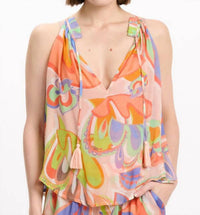 Miss June Paris Erika Top in peach - women's tank top