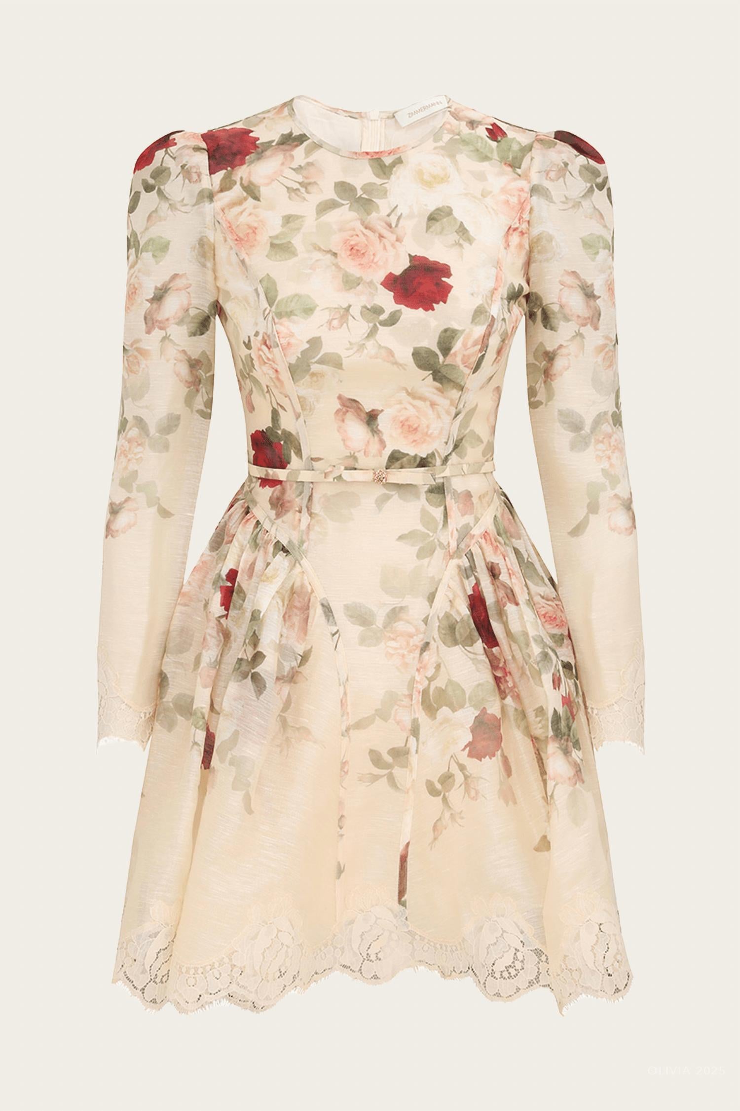 Zimmermann - Hypnotic Lace Trim Mini Dress