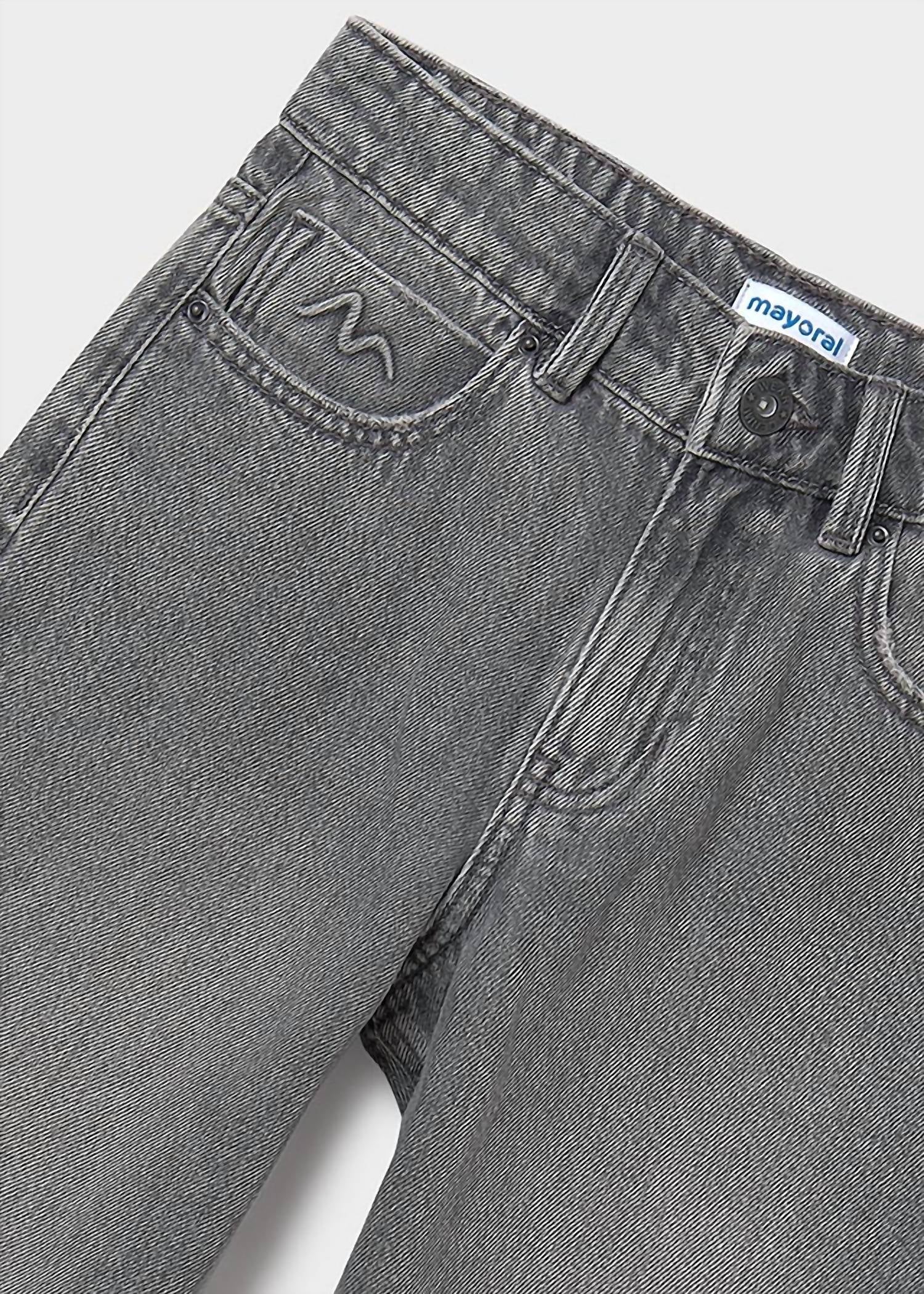 Mayoral - Girl's Relaxed Fit Long Denim Jeans