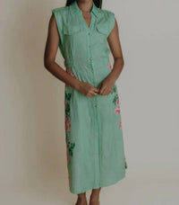 LAROQUE Hillary Dress in pink hibiscus - women's dress