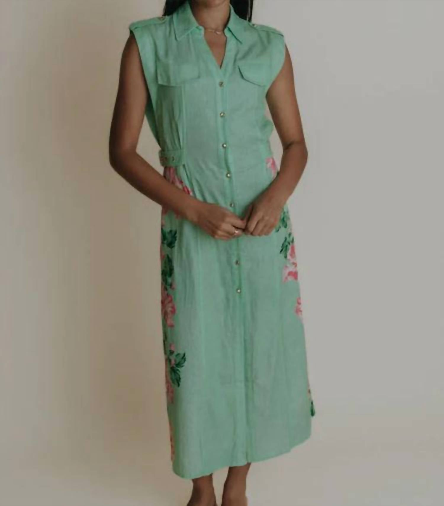 LAROQUE Hillary Dress in pink hibiscus - women's dress