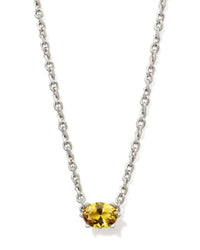 Kendra Scott Women's Cailin Rhodium Necklace in yellow crystal - women's jewelry