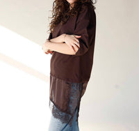 Sundayup - Asymmetric Lace Tee