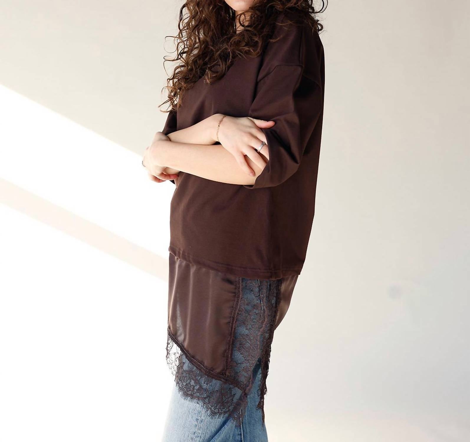 Sundayup - Asymmetric Lace Tee