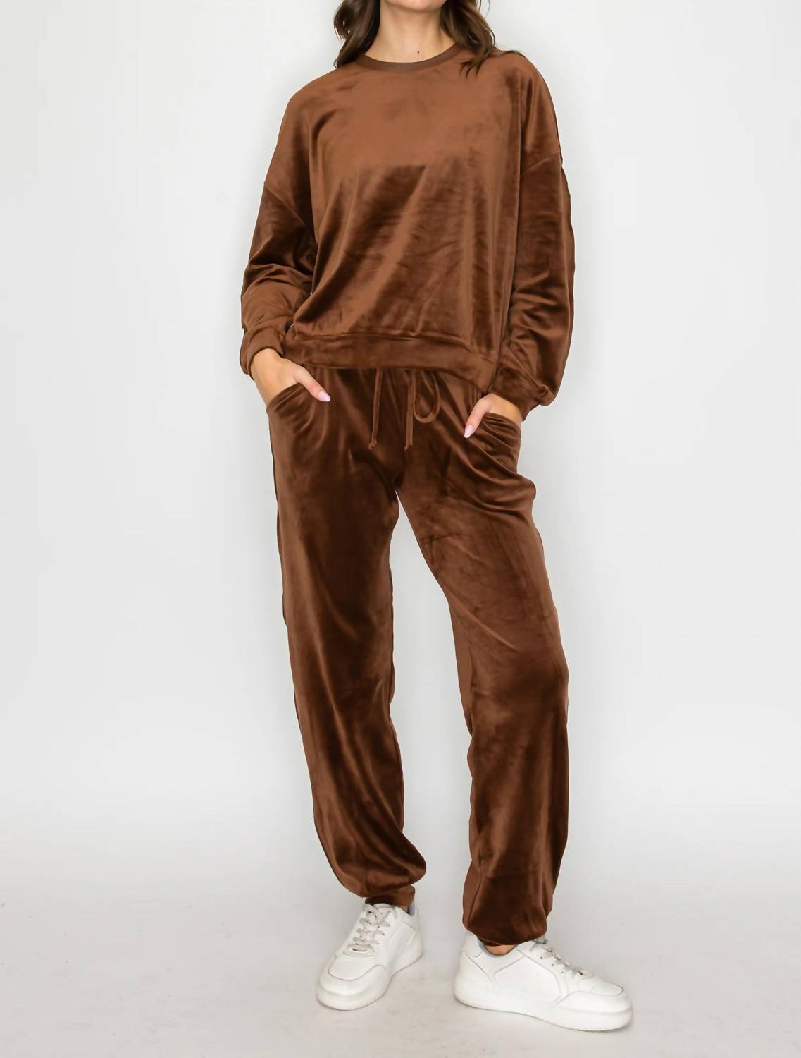 Knit Riot - Velour Track Jogger Pants