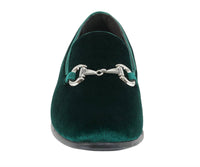 Amali Men's Brad Velvet Loafer in green - men's loafer - detail view