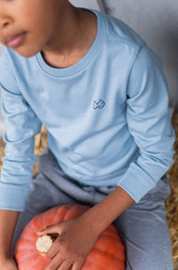 Prodoh - Boy's Long Sleeve Gray Cotton T-shirt