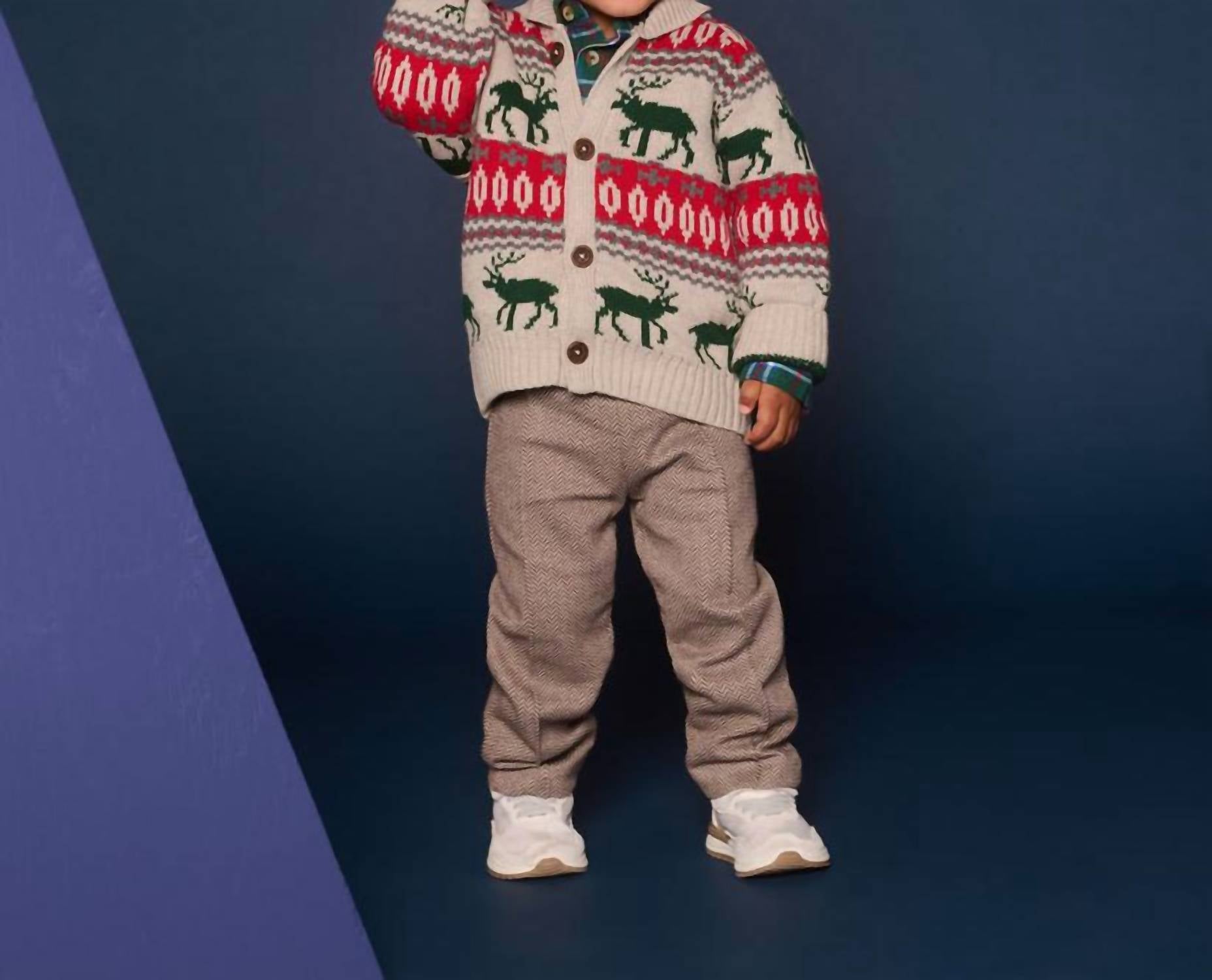 Hatley - Boy's Winter Elk Shawl Cardigan