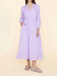 XIRENA Charlotte Button-front Dress in soft iris - women's dress
