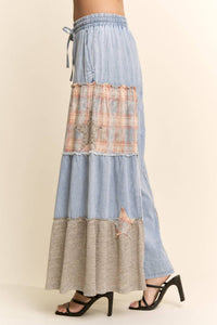 Davi & Dani - Lace Blocked Wide Leg Pants