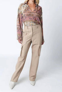 Olivaceous - Kirelle V-neck Blouse